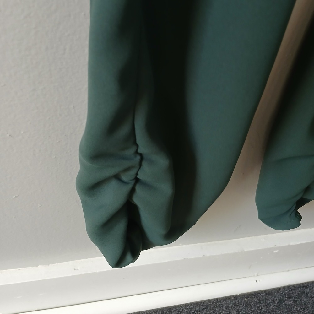 Parker Women's Size 0 Asymmetrical Jumpsuit Ruffle Sleeve Ankle Length Green - Picture 6 of 16